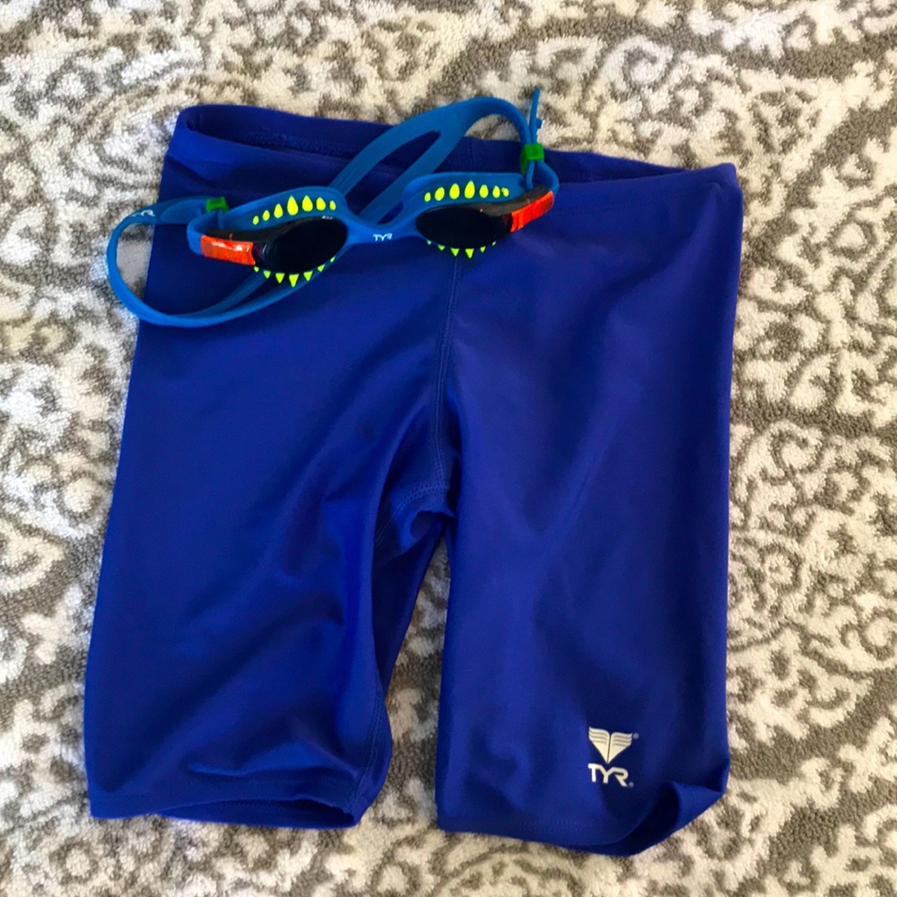 Youth TYR Swim Jammers + TYR Goggles